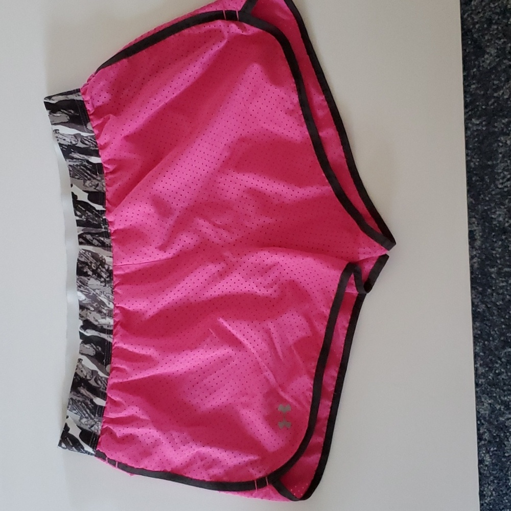 Under Armor Hot Pink Running Shorts Size M